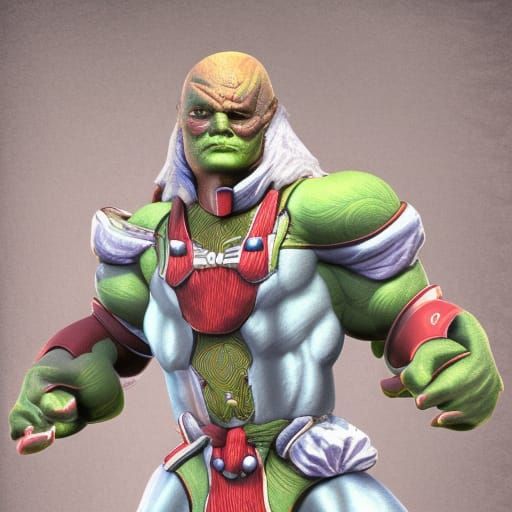 Captain Planet Rendered in 3D with Dynamic Shading