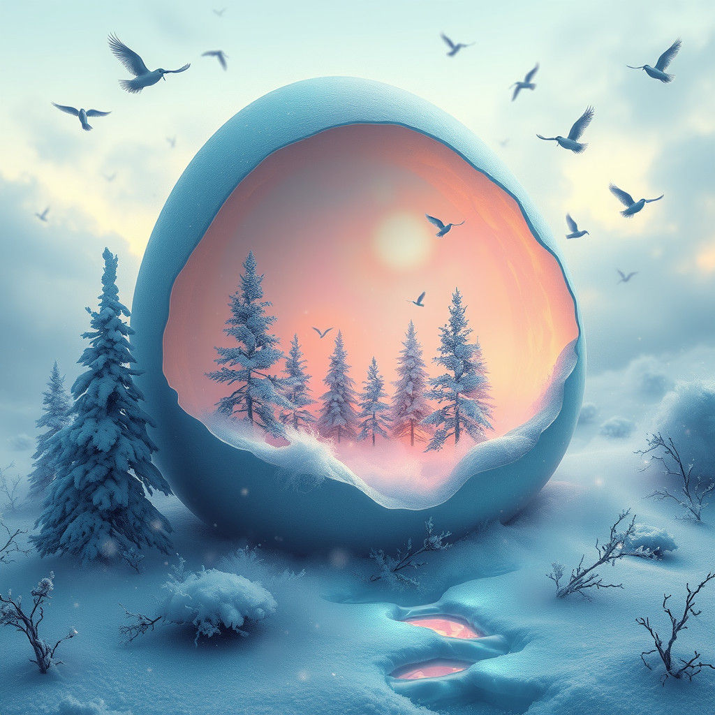 Eggshell Azure Wonderland