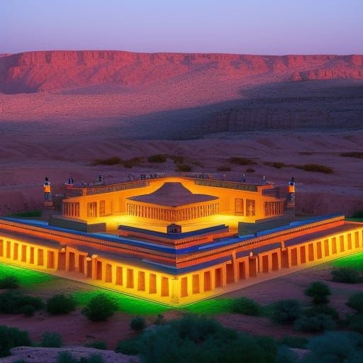 Hatshepsut's Temple: Studio Ghibli Anime Key Visual