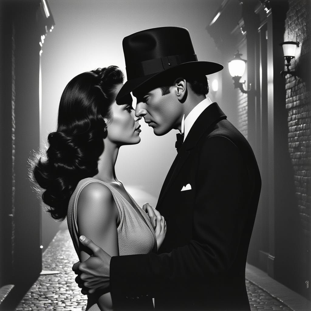 Scarlett O'Hara and Rhett Butler Embrace in Realistic Black ...