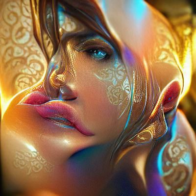 Seductive Portrait in Hyperdetailed Style