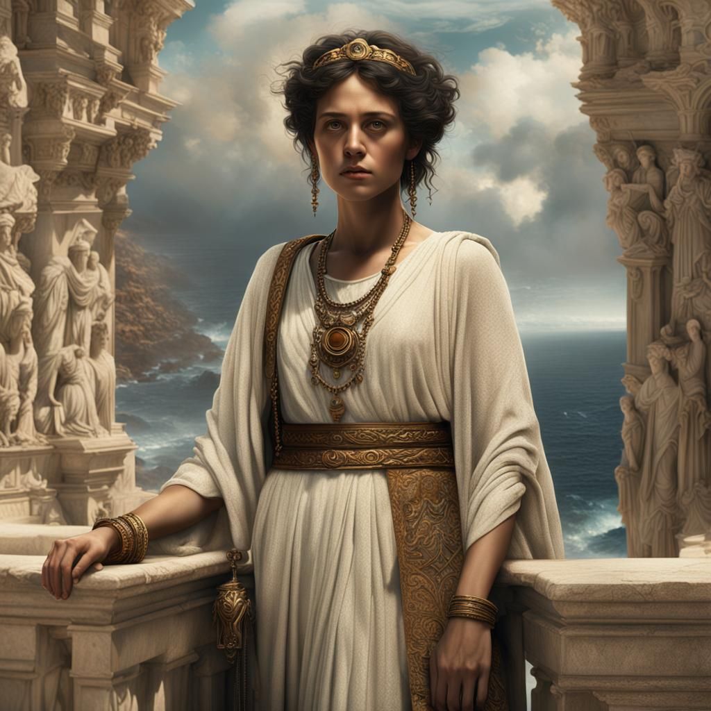 Epic Digital Painting of Sappho