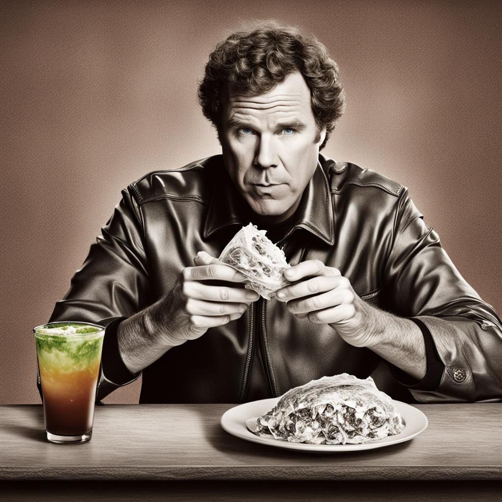 Will Ferrell Eating a Burrito