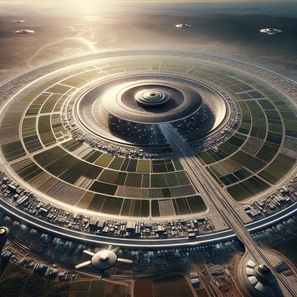 Gigantic Disc City Illuminated by Magnetar Light