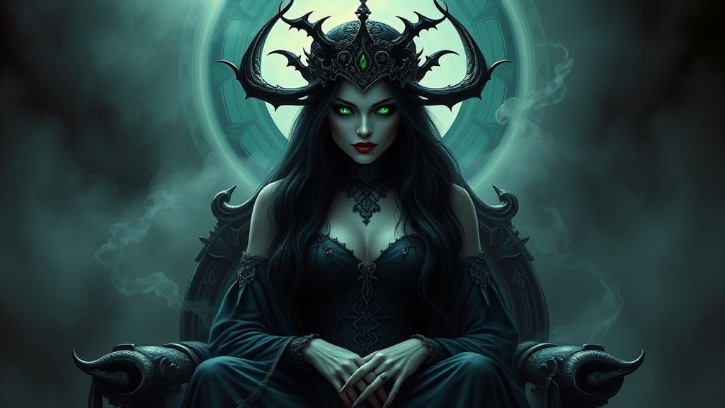 Dark Beauty Empress in Eerie Misty Realm