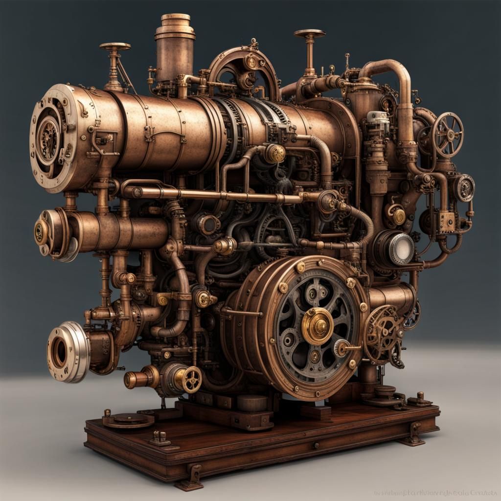 Steampunk Engine Evokes Submechanophobia
