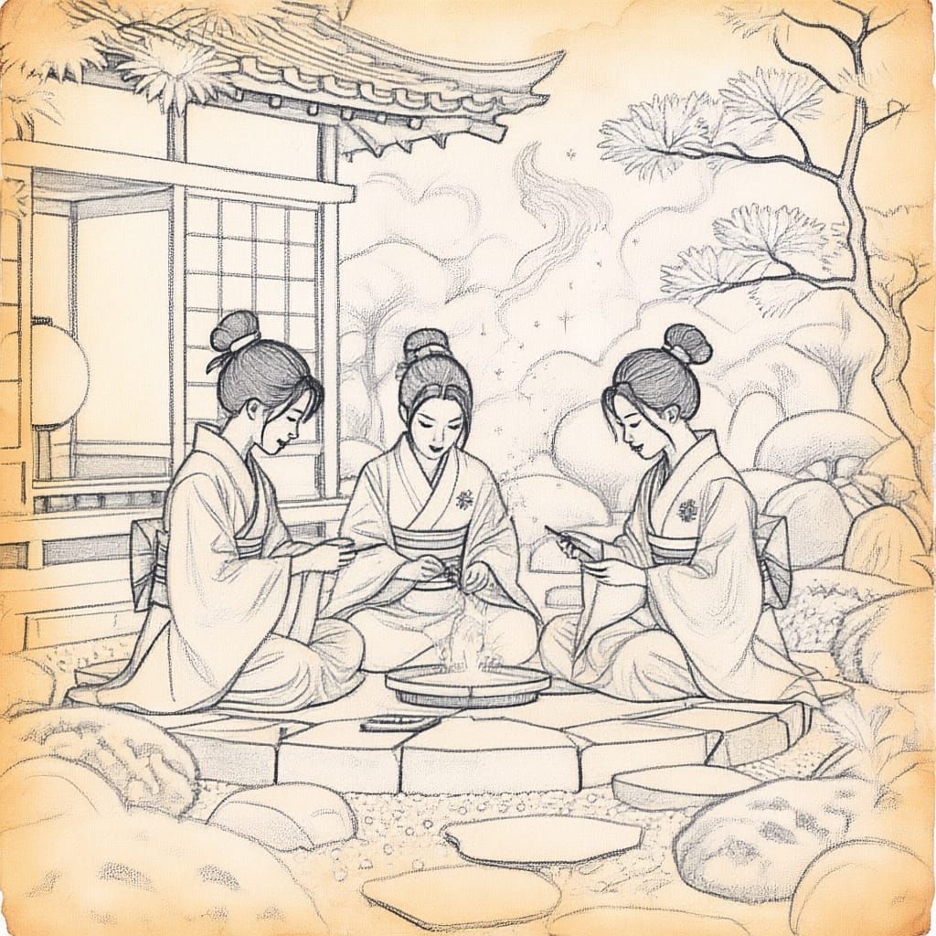 Pencil Sketch with Antique Parchment Effect