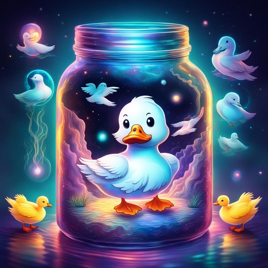 Duck and Goose Ghosts in Astral Jar