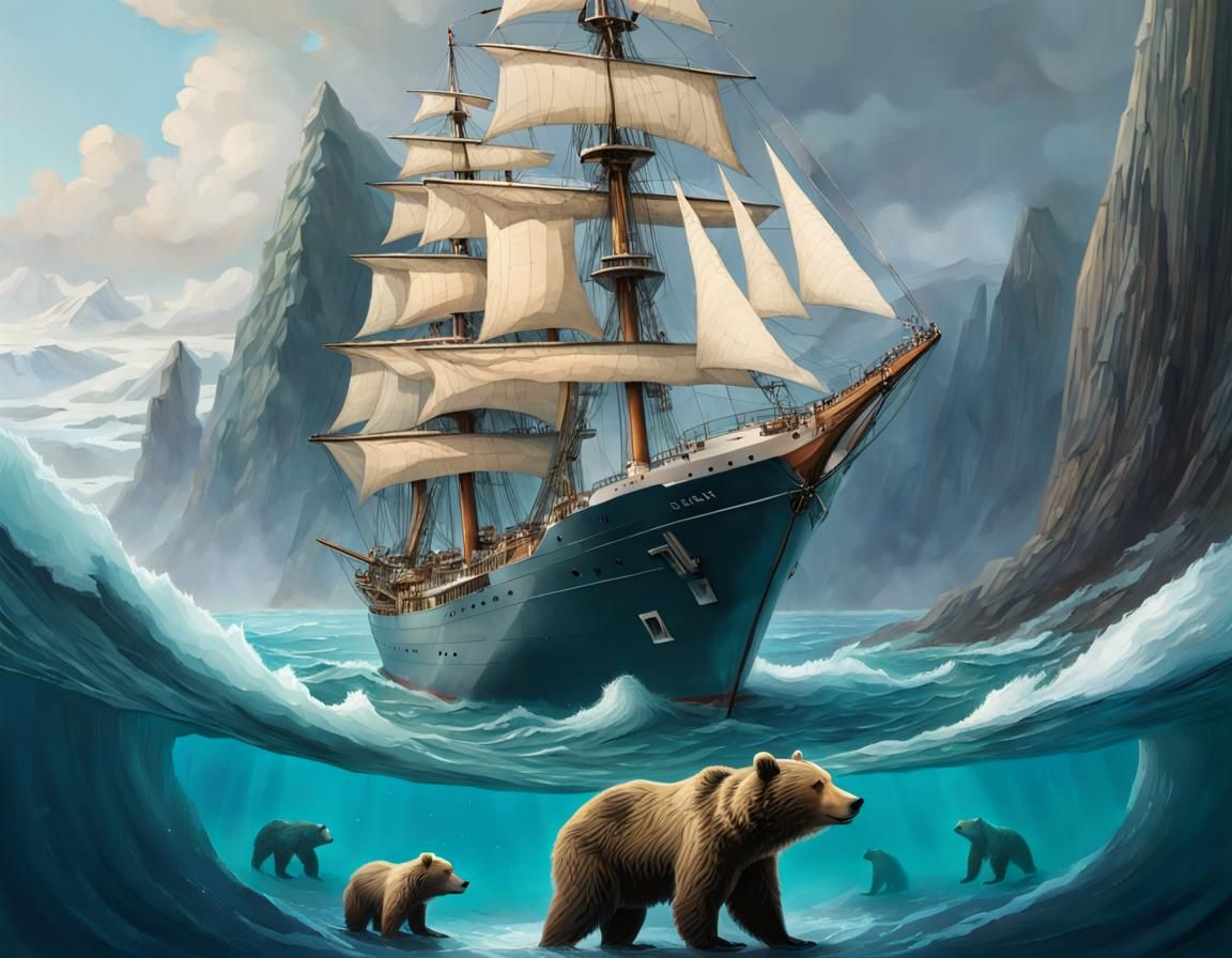 Bear Crew Exploring the Ocean