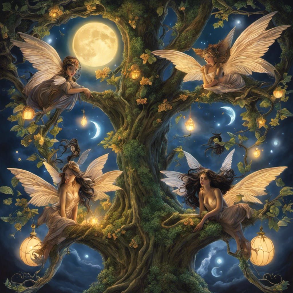 Moonlit Fantasy: Fairies, Vampires, and Angels