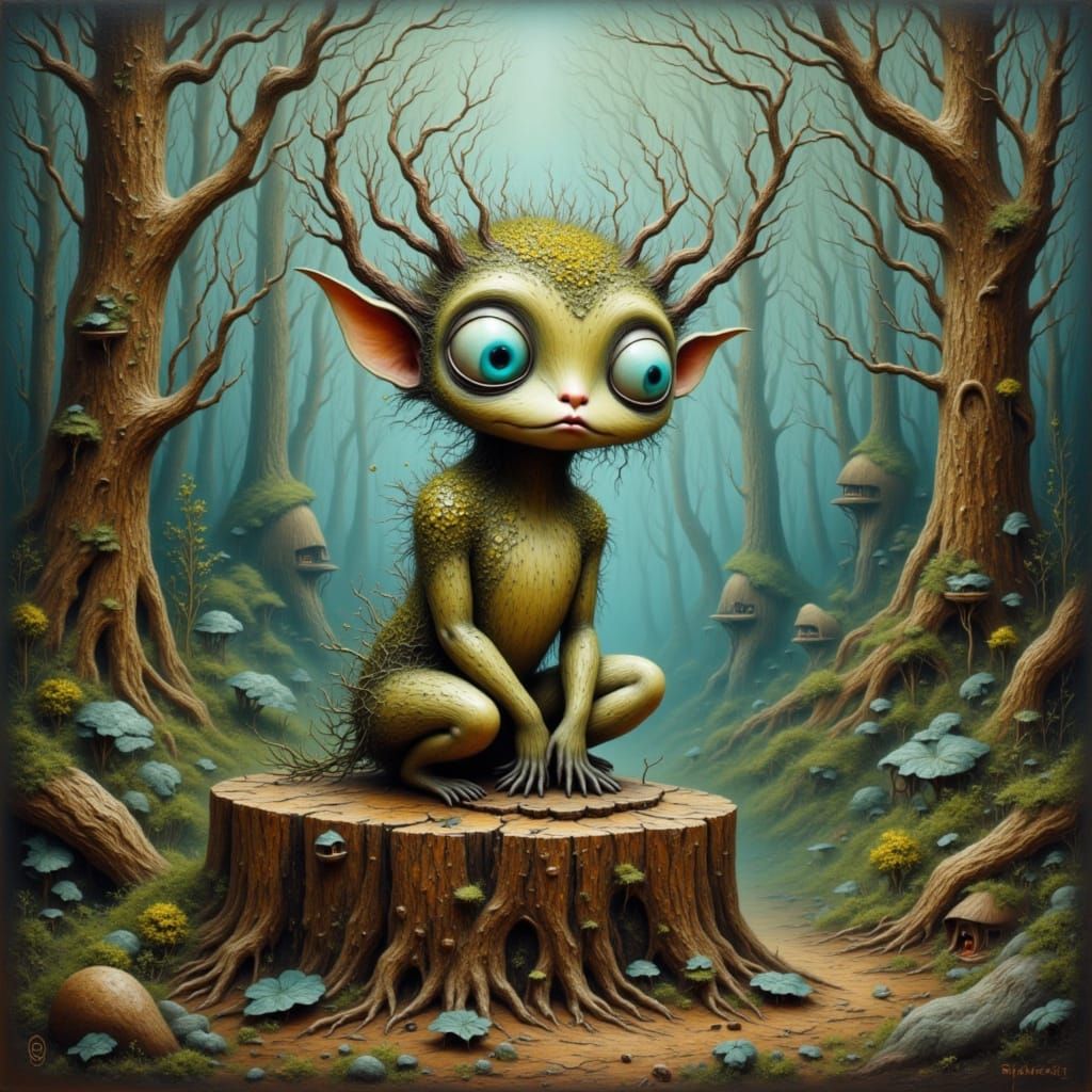 Enchanted Forest Spirit in a Mystical Woodland
