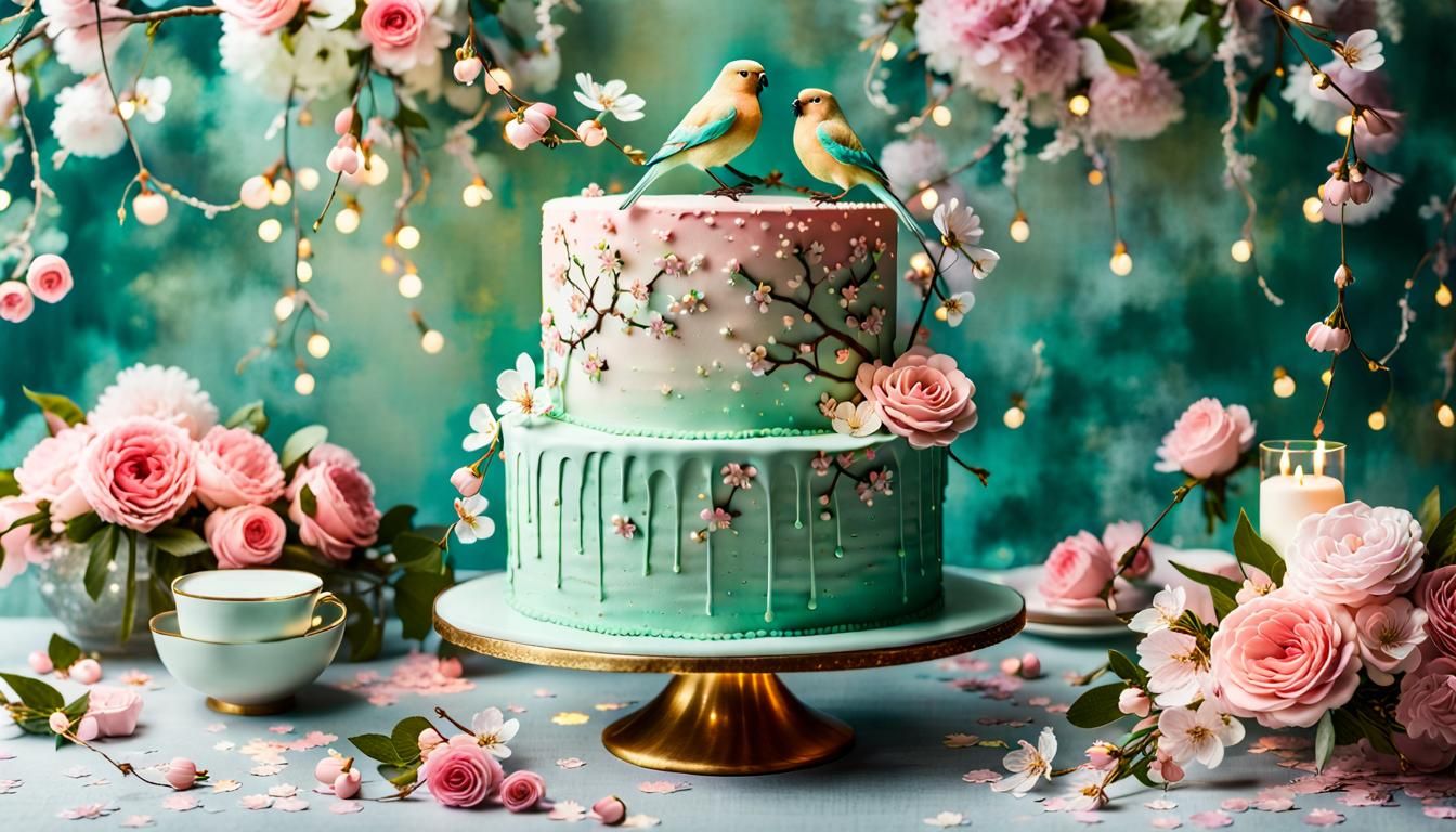 Pastel fantasy cake
