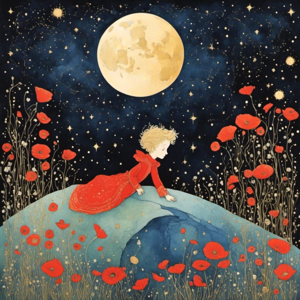 The Little Prince in Palekh Style