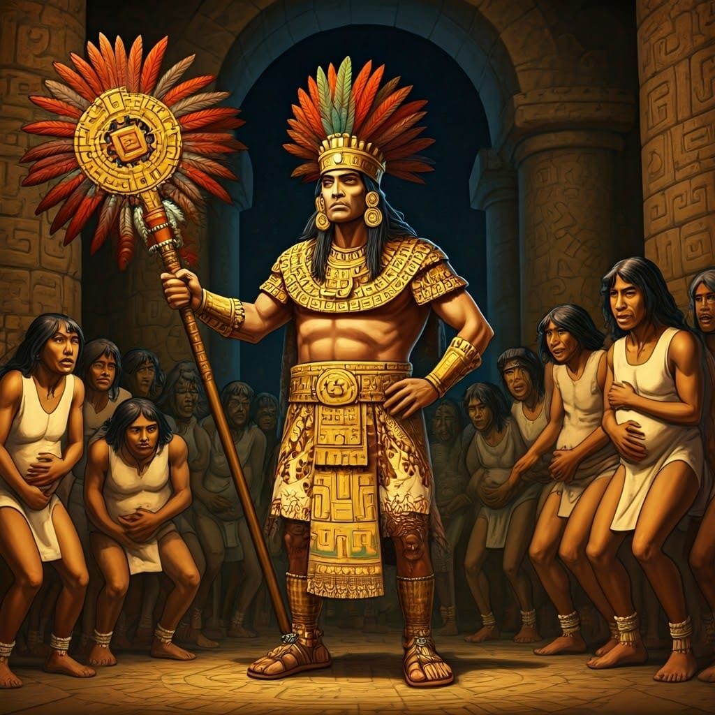 King Montezuma's Revenge: A Whimsical Aztec Scene