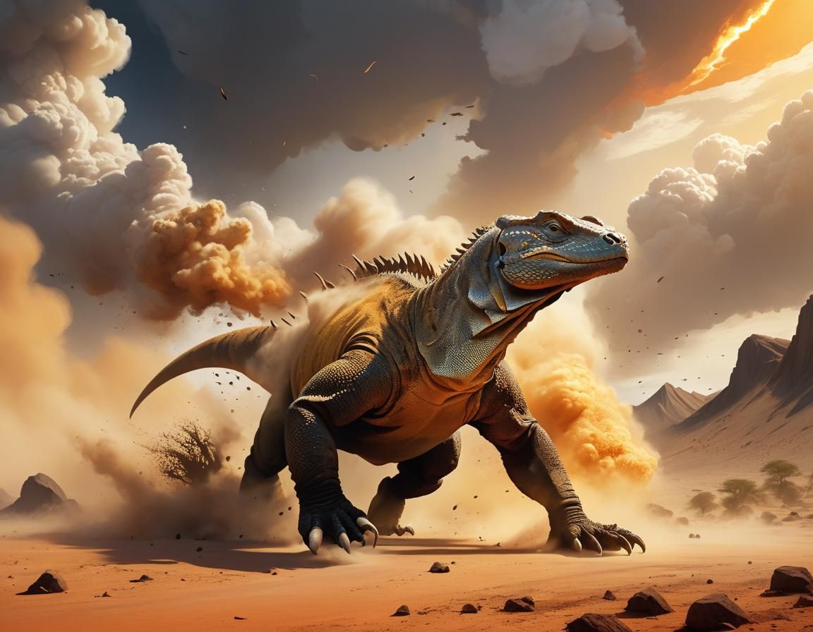 Komodo Dragon's Frantic Escape: Concept Art
