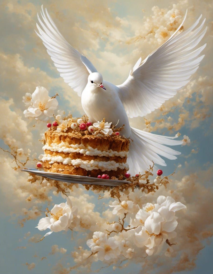 Cake delivery by carrier pigeon