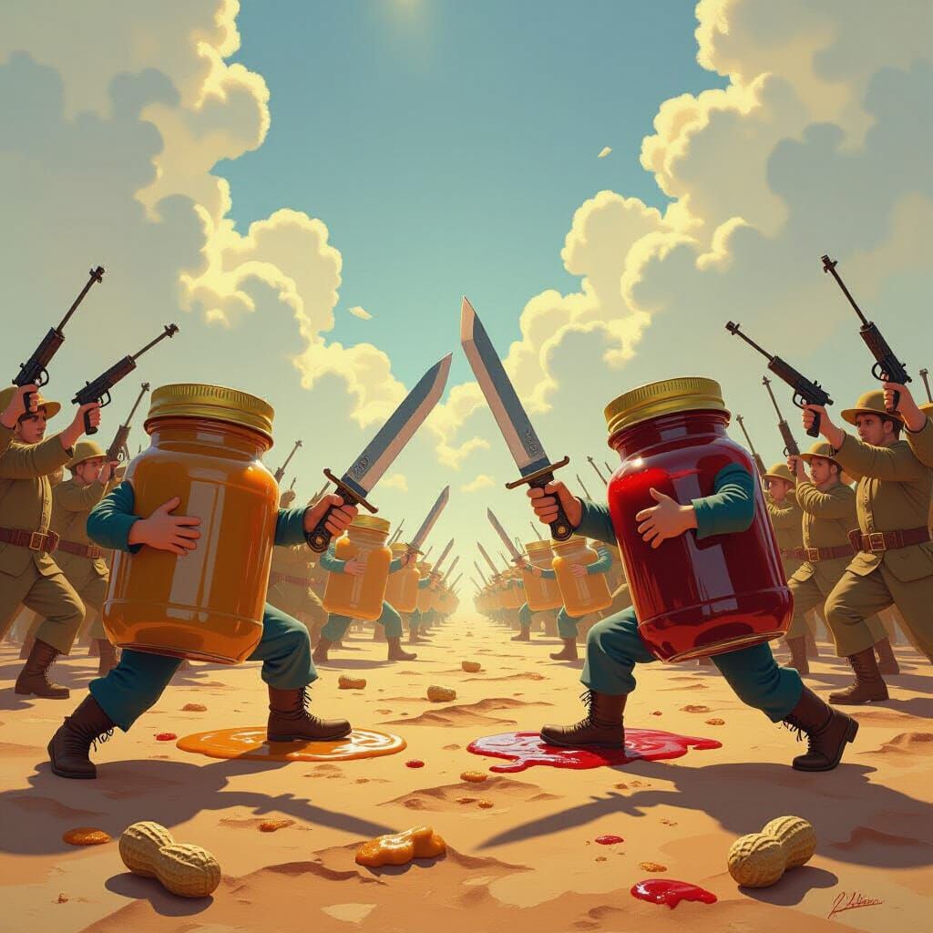 Battle of peanut butter and jelly