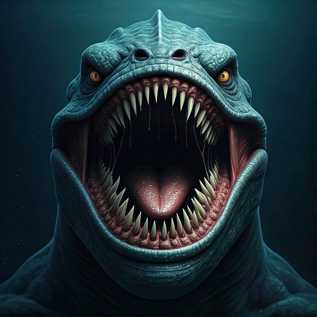 Cyberpunk-Style Horror Creature in Ultrarealistic Detail