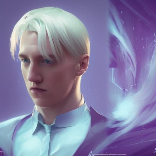Draco Malfoy Portrait in Hyperdetailed Style