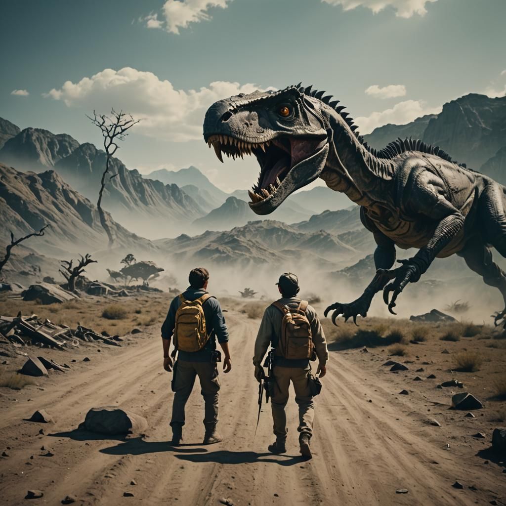 Man Helps Friend Win: Cinematic Film Still