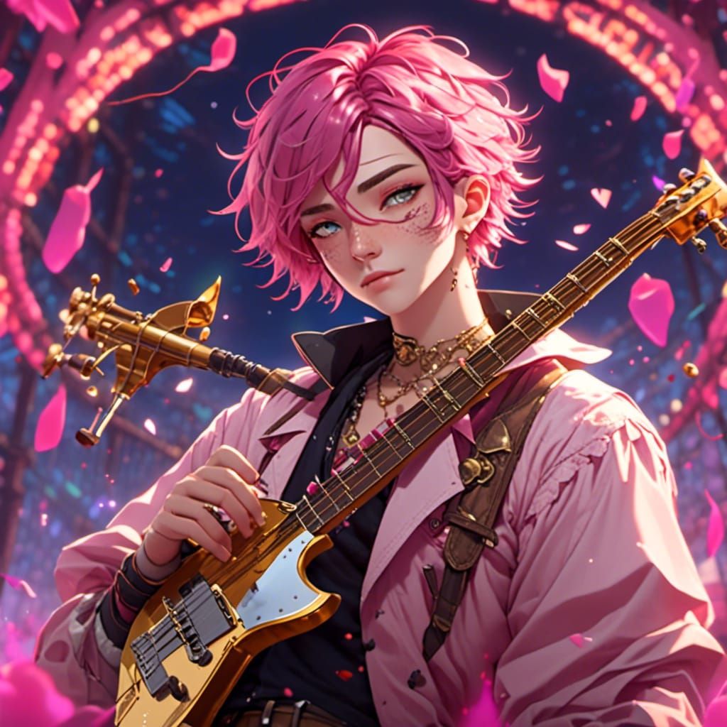 Fantasy Male Bard Portrait in Detailed Digital Art