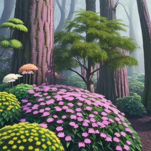 Psychedelic Rainforest Scene in Photorealistic Style