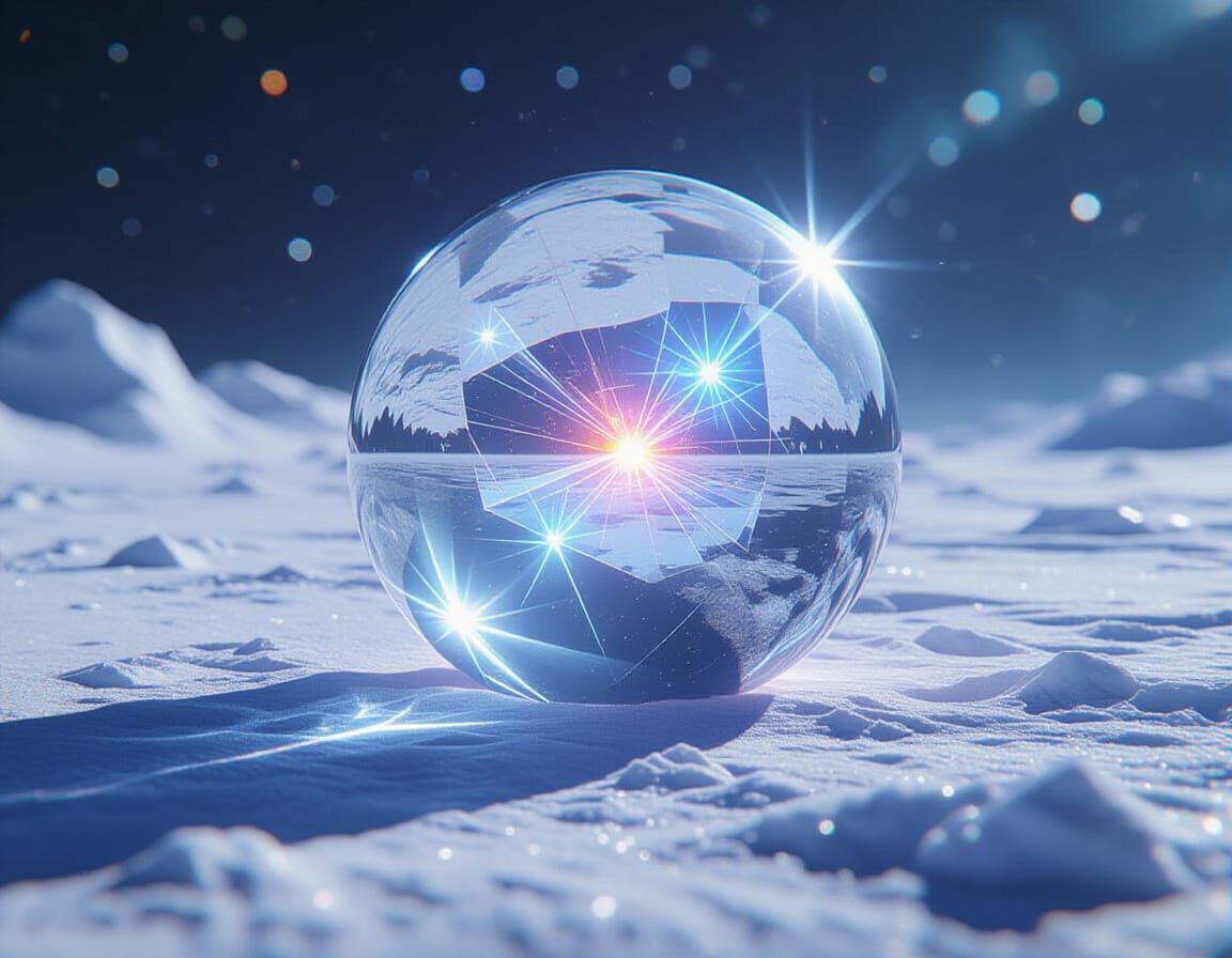 Luminous Orb Quantum Tunneling: Hyperrealistic Close-Up