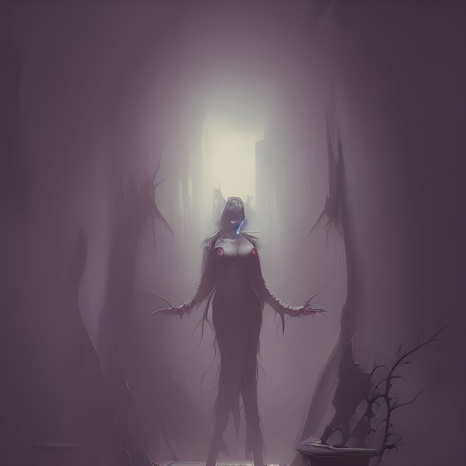 Sinister Vampire Stripper, in a Gothic Style