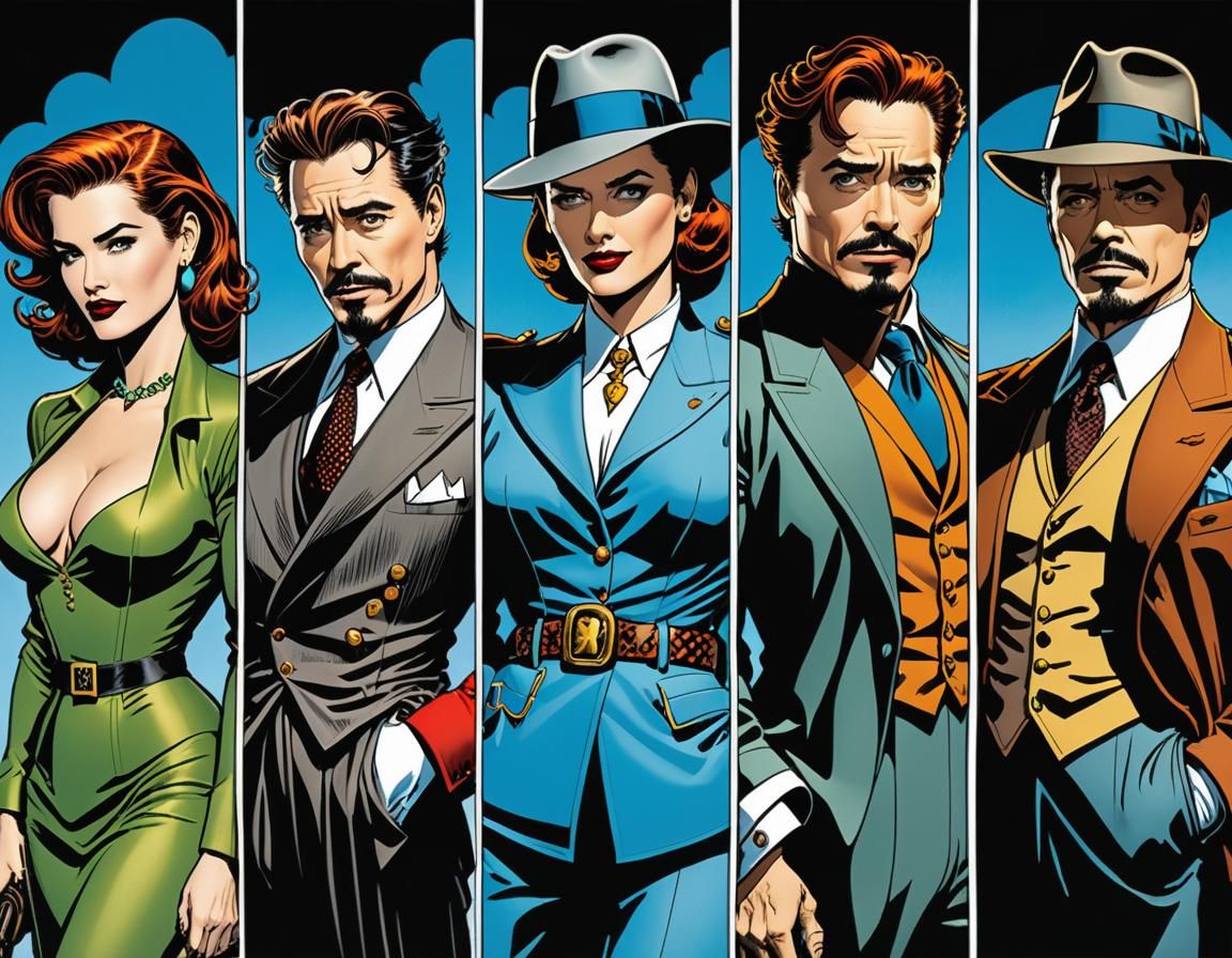 1940s Detectives Explore Ancient Desert Temple Comic