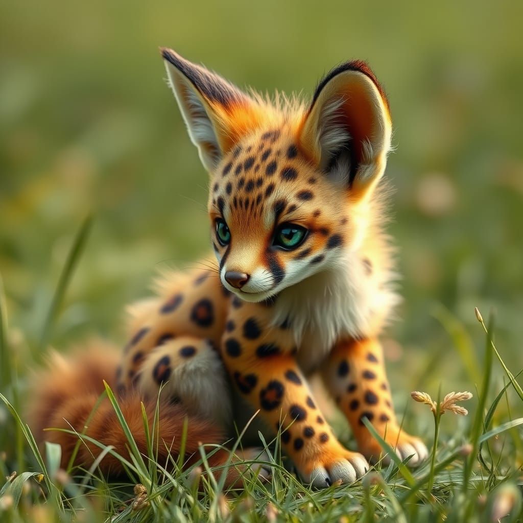 Baby leopard fox 3