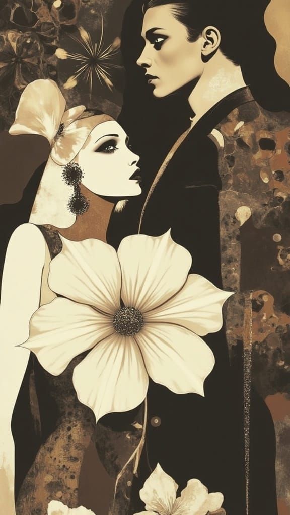 Golden Goddess in a Vintage Nightclub