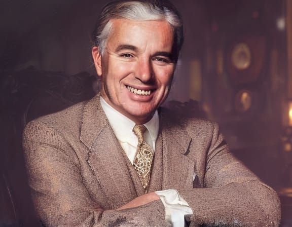 Baroque-Inspired Portrait of Charles Spencer Chaplin in a Vi...