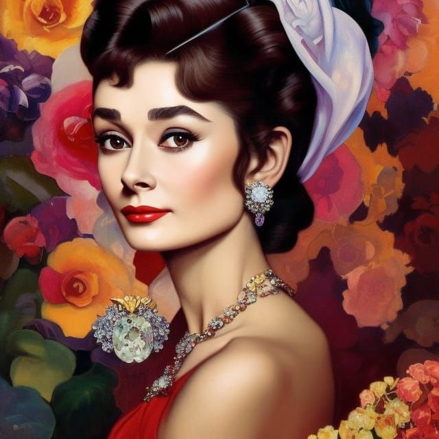 Audrey Hepburn and Coco Chanel in Hyperrealistic Art