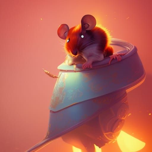 Royal Mouse Concept Art in Art Nouveau Style