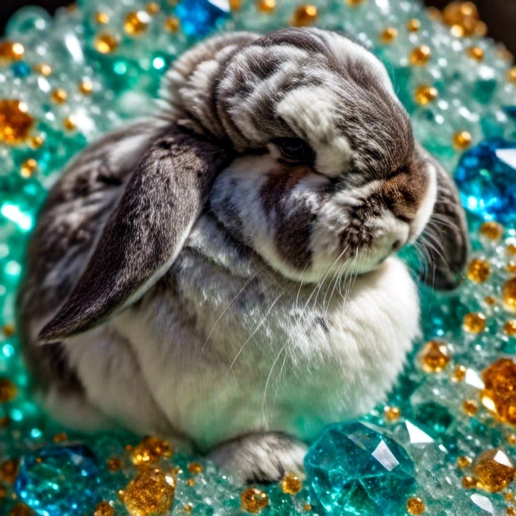 Crystal Bejeweled Gemstones in Hyperrealistic Matte Painting