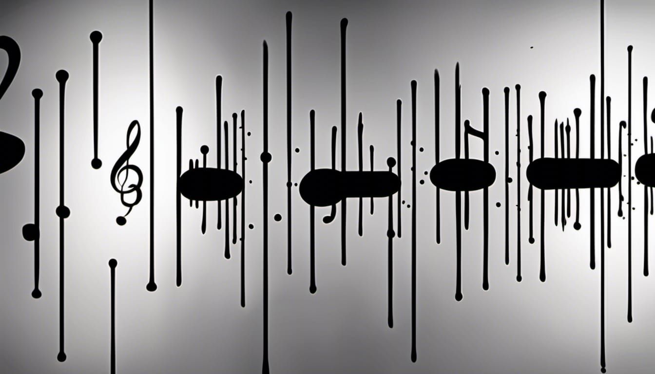 Abstract Graphic Music Notation in Black and White