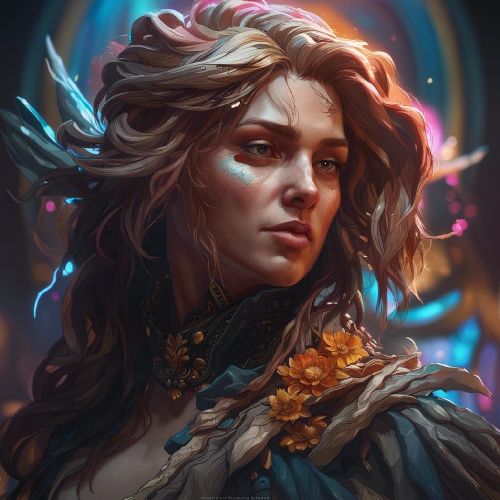 Death Portrait in Hyperdetailed Digital Art Style