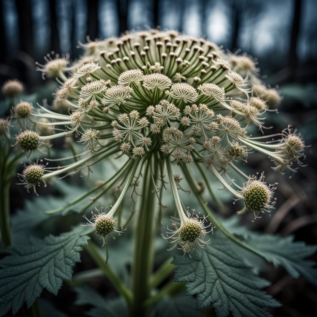 Intricate Hogweed Horror in Hyperrealistic Style