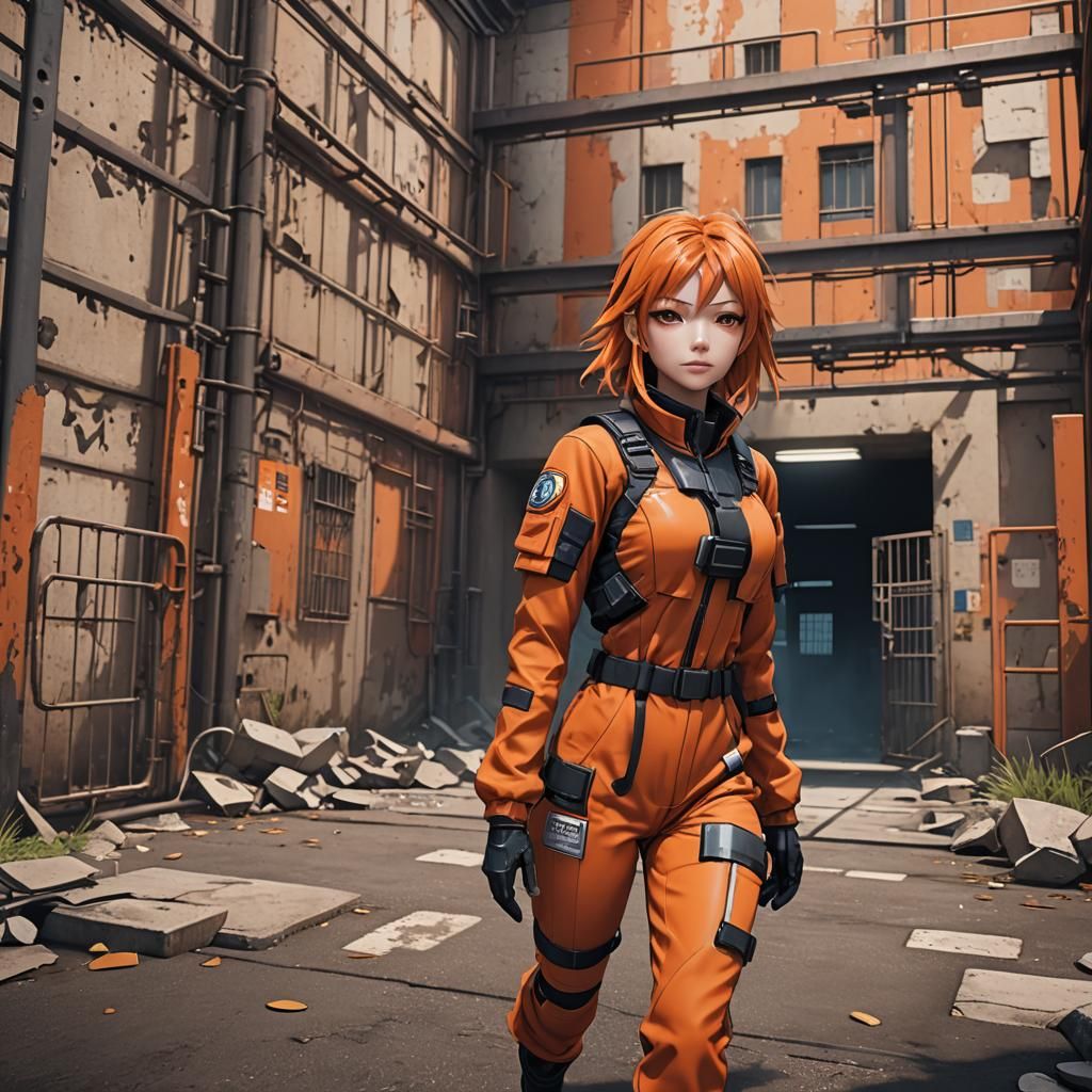 Anime Girl's Futuristic Prison Escape