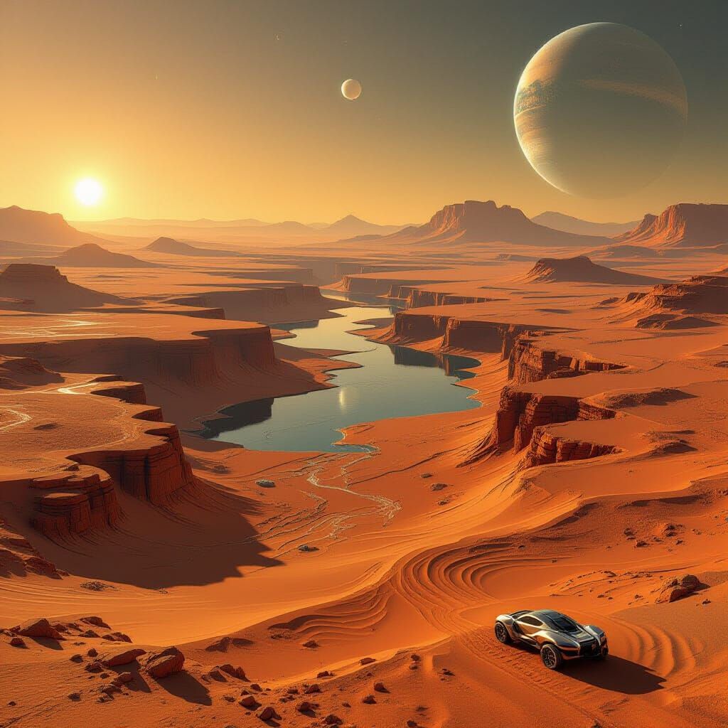 Alien Desert Terrain: Magnetic Desert of Eclipsera