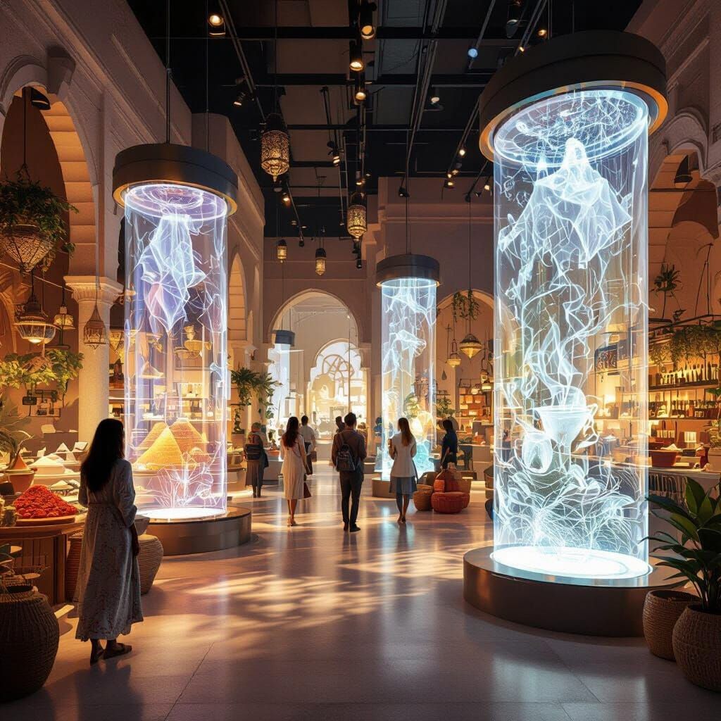 Interactive Scent Installation with Holographic Aromas