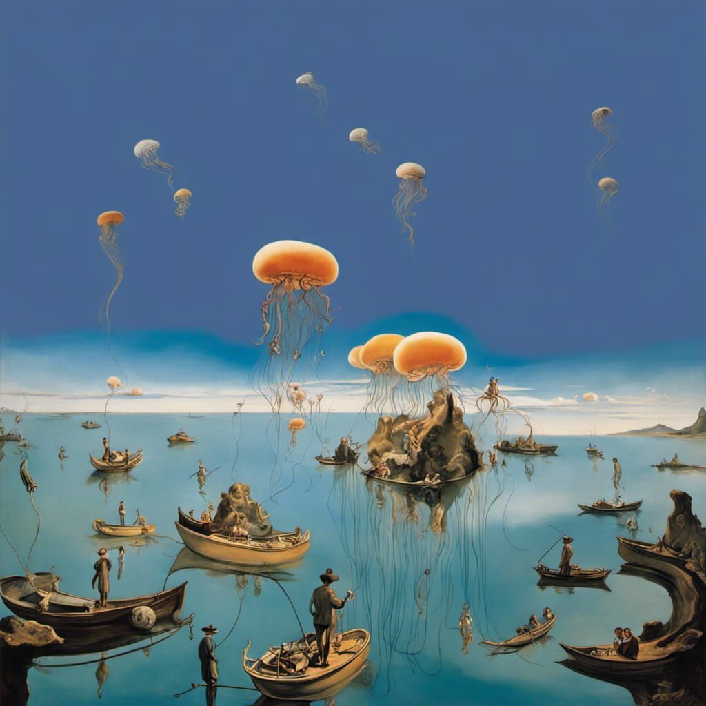 Surreal Jellyfish Clouds in a Dreamscape