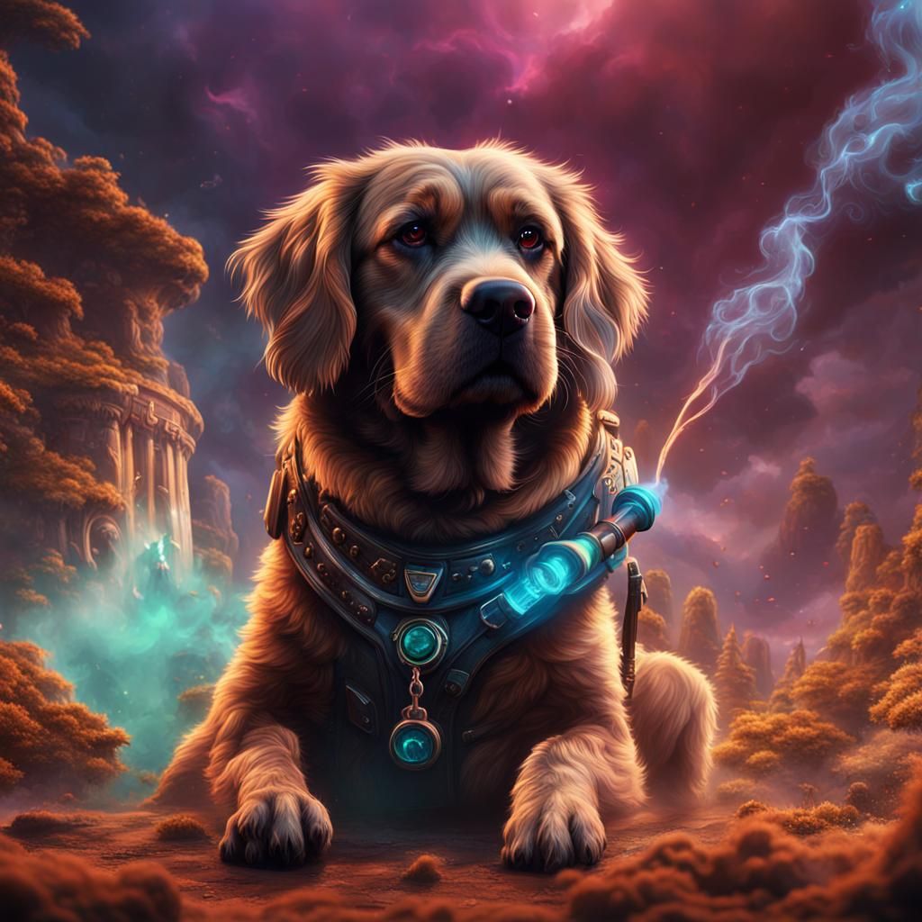 Dog Vaping: Detailed Matte Painting in Unreal Engine