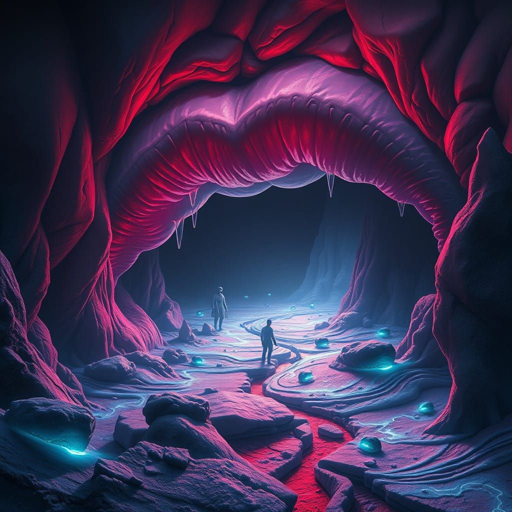 Frozen Lips in Epic Fantasy Landscape