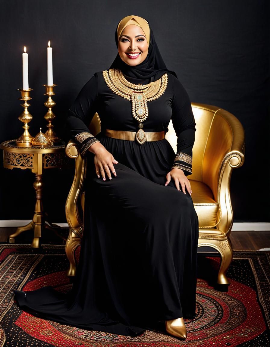 Watercolor Portrait of a Psychedelic Middle Eastern Woman