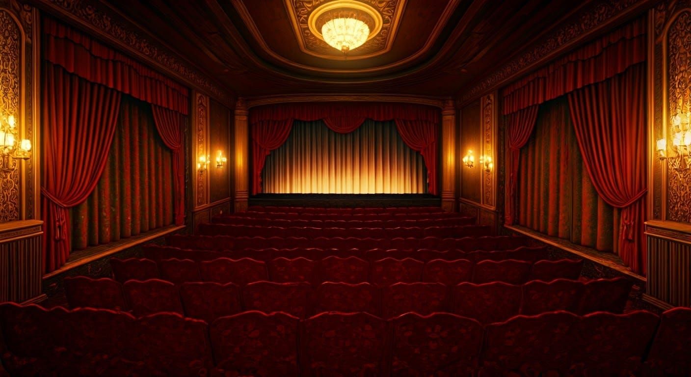 Opulent Art Deco Theater Interior in 8K