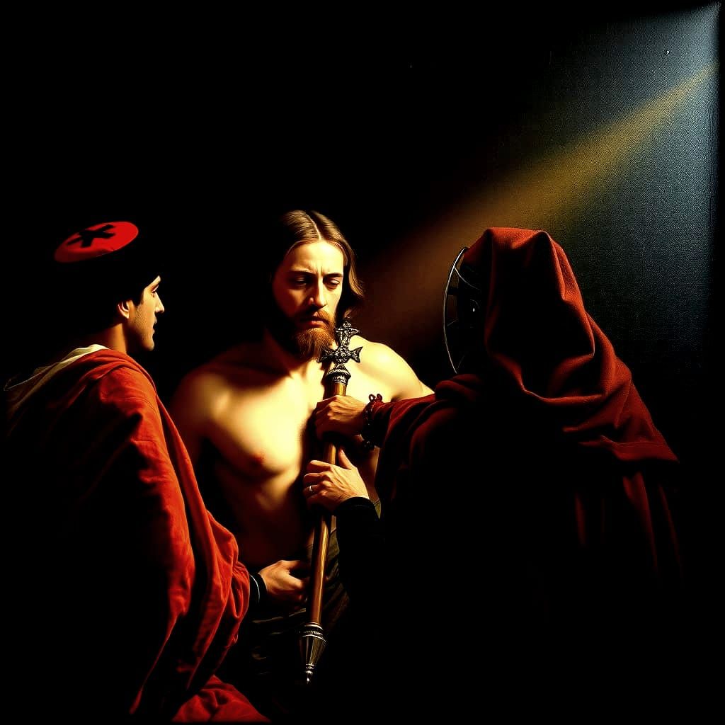 Jesus Heals Guard's Ear in Renaissance Style