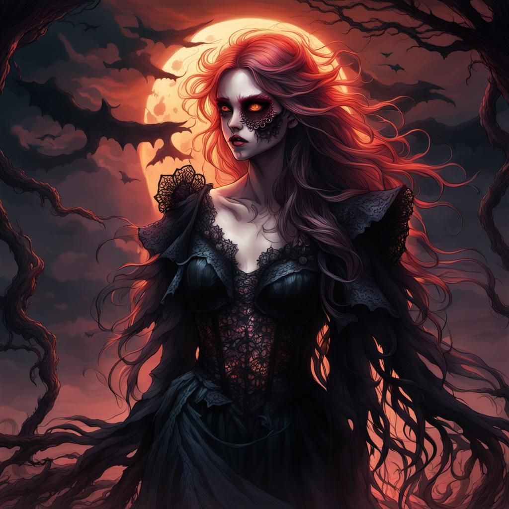 A breathtakingly beautiful siren, clad in nothing but frayed...