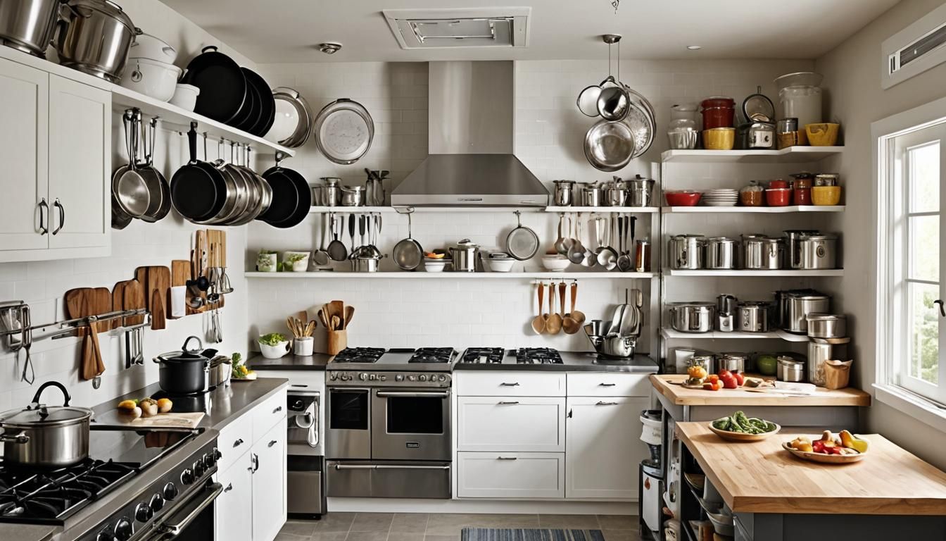 Well-Organized Professional Kitchen with Natural Lighting