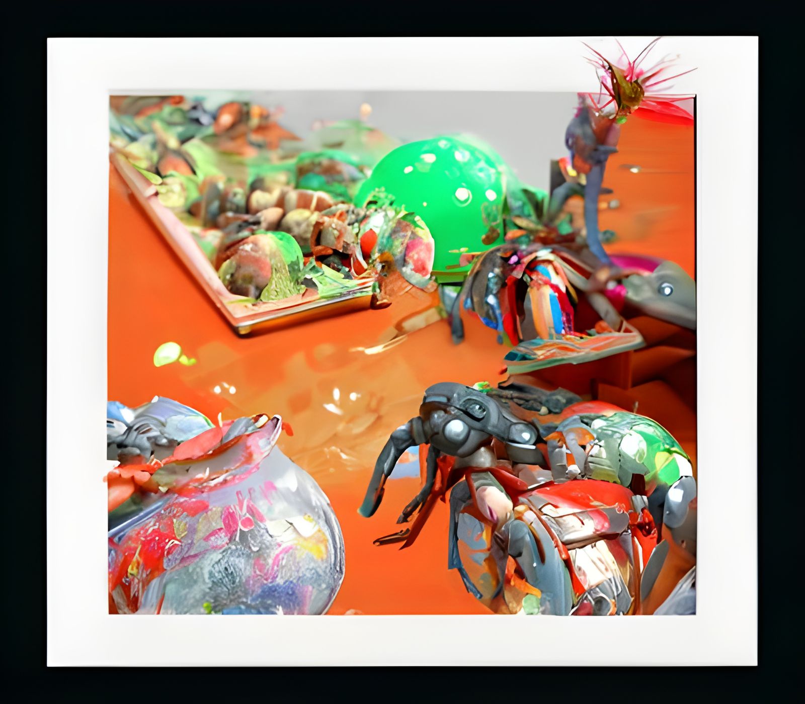 Creepy Crab Party: Hyperrealistic Digital Matte Painting